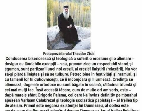 Protopresbiter Pr. Prof. Dr. Theodoros Zisis – despre erezia ecumenistă