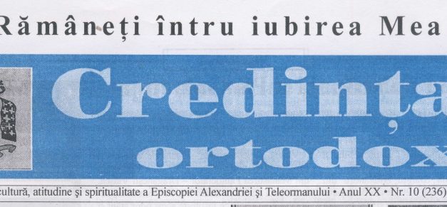 Revista Credința ORTODOXĂ nr. 236 – 10 pe octombrie 2016