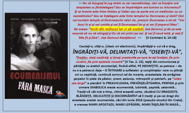 ECUMENISMUL FĂRĂ MASCĂ