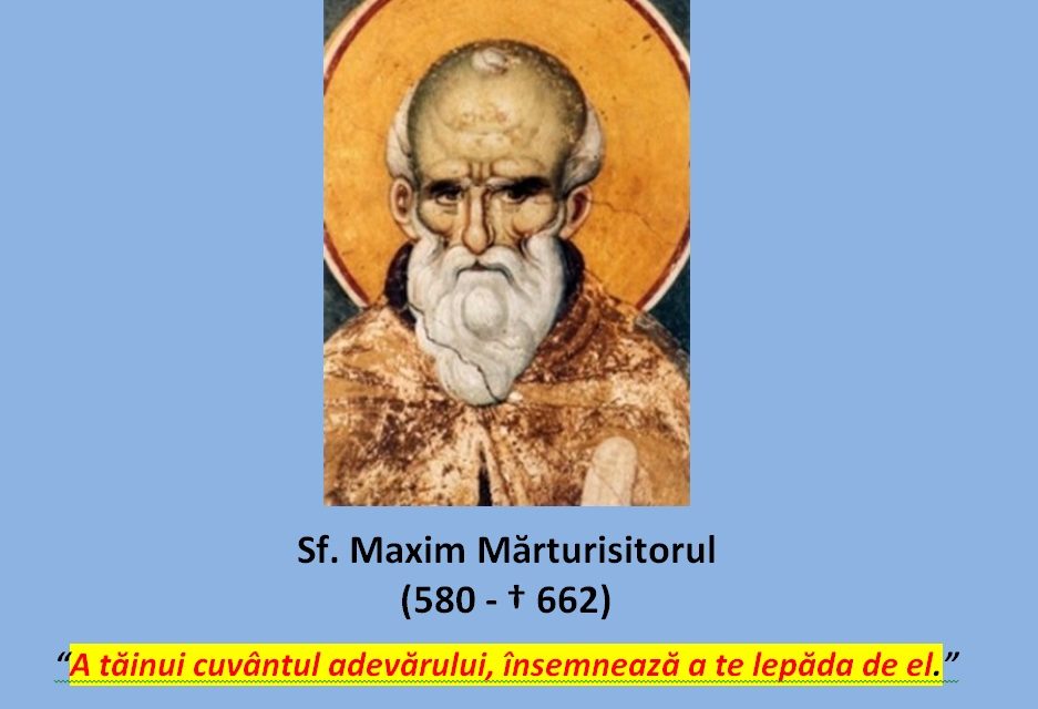 Sinaxar – Ianuarie 21: pomenirea Preacuviosului Părintelui nostru Maxim Mărturisitorul († 662)