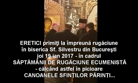 Prostest împotriva ecumenismului la biserica Sfântul Silvestru