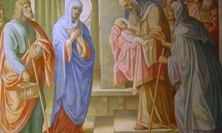 SINAXAR – 2 februarie: Întâmpinarea Domnului nostru Iisus Hristos, când L-a primit pe El Dreptul Simeon în braţele sale.