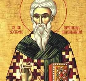 SINAXAR – 11 martie: pomenirea celui dintru Sfinţi, Părintelui nostru Sofronie, patriarhul Ierusalimului