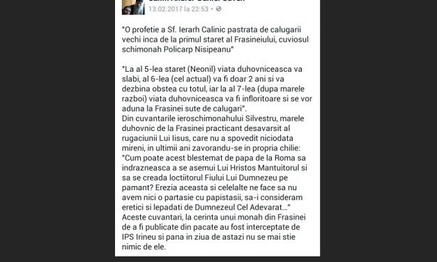 O profeţie a Sf. Ierarh Calinic