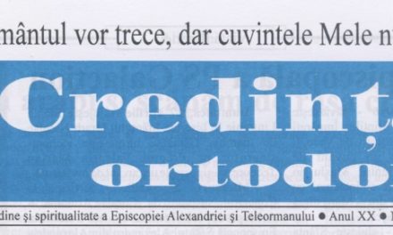Revista Credința ORTODOXĂ nr. 231 – 5 pe mai 2016