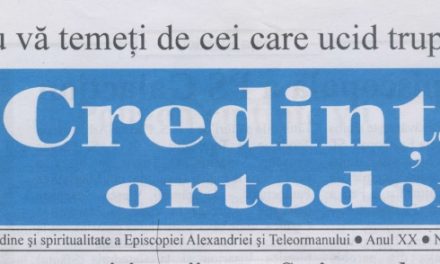 Revista Credința ORTODOXĂ nr. 232 – 6 pe iunie 2016