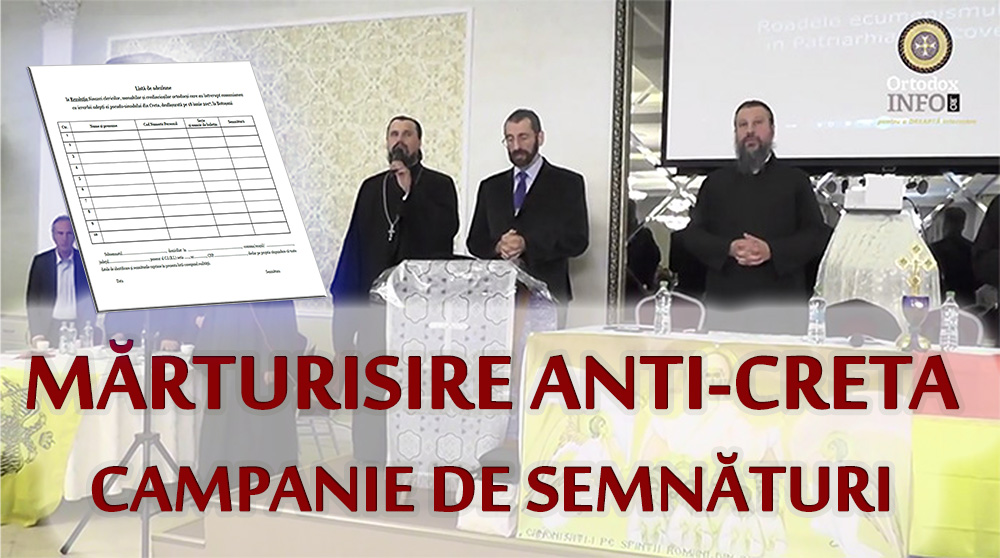 Campania de strângere de semnături în sprijinul Rezoluției Sinaxei Naționale a clericilor, monahilor și credincioșilor ortodocși nepomenitori