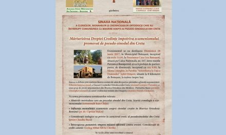 Pr. Ciprian Staicu – referat pentru Sinaxa Națională Ortodoxă de la Botoșani (18 iunie 2017)