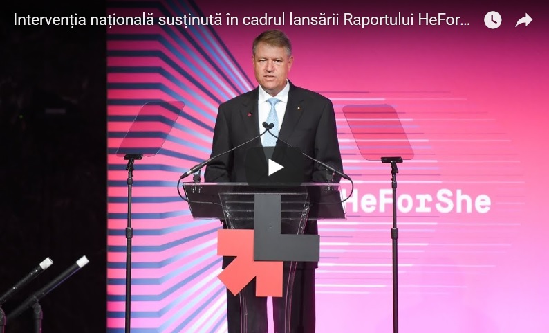 O declarație a președintelui Klaus Iohannis care a trecut neobservată: Până în 2020, 70% din instituțiile din România vor avea experți în egalitatea de gen