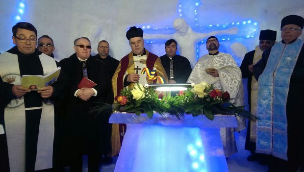 Ecumenism la Bâlea Lac. Un sobor de 12 eretici au ”sfințit” biserica de gheață