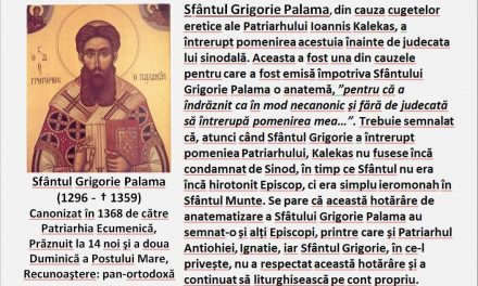 Duminica Sfântului Grigorie Palama – adevărat exemplu pentru mirenii, preoții, monahii, monahiile și episcopii din prezent, de ATITUDINE față de panerezia ecumenismului sincretist: