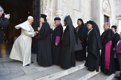 Întâlnire ecumenistă la nivel înalt la Bari, 8 iulie 2018 – au participat Patriarhul ecumenic Bartolomeu, ierarhi ai Bisericilor Ortodoxe ai Rusiei și Greciei