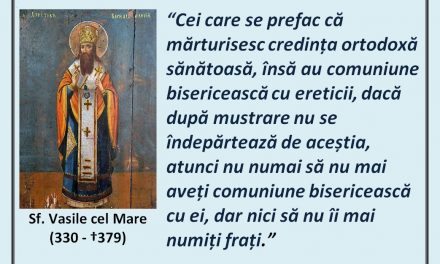 Sf. Vasile cel Mare – despre comuniunea cu ereticii