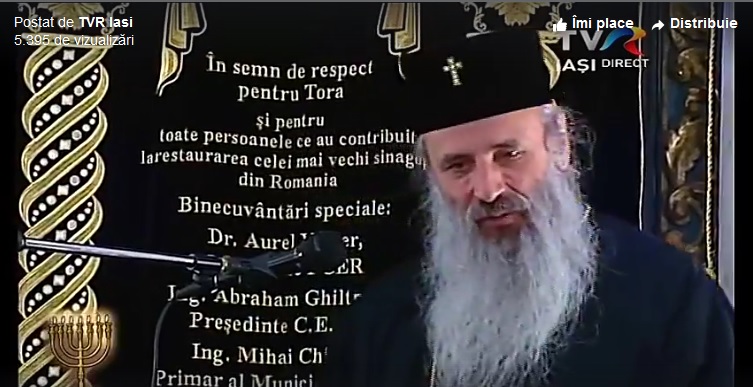 Pseudo-mitropolitul Teofan a participat și a ținut un discurs la reinaugurarea sinagogii mari evreiești din Iași – 3 decembrie 2018 (video)