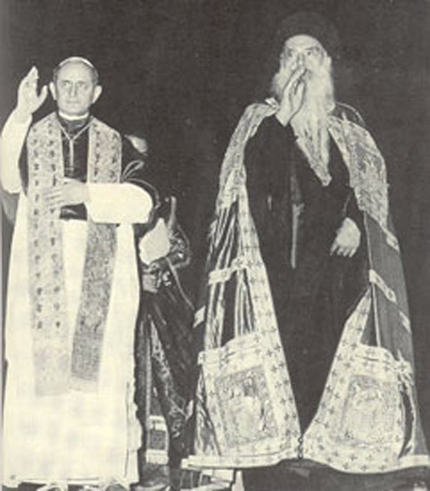 „Ecumenismul: Origini. Aşteptări. Demistificare”- ”În cazul în care continuă să participe şi să sprijine pan-erezia ecumenismului – atât inter-creştin cât şi inter-religios – calea obligatorie, mântuitoare, canonică şi patristică a credincioşilor, clerici şi mireni, este aceea a excomunicării: în alte cuvinte, oprirea pomenirii episcopilor care sunt corăspunzători şi copărtaşi ereziei şi înşelării. Acesta nu este un recurs la schismă, ci mai degrabă la o mărturisire plăcută lui Dumnezeu”