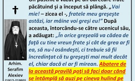 Arhim. Serafim Alexiev: Singura osândire îngăduită – erezia