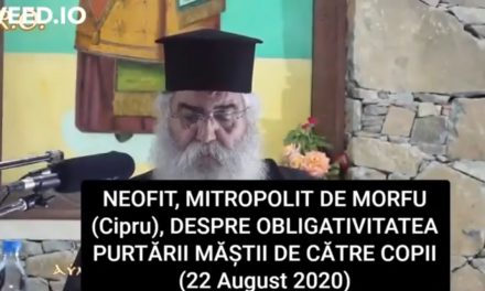 Neofit, Mitropolit de Morfu (Cipru) – despre obligativitatea purtării măștii de către copii