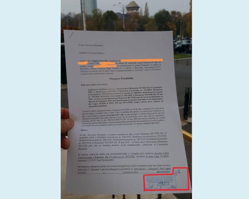 Dacă vreți să participați la procesul împotriva Guvernului pentru anularea stării de alertă