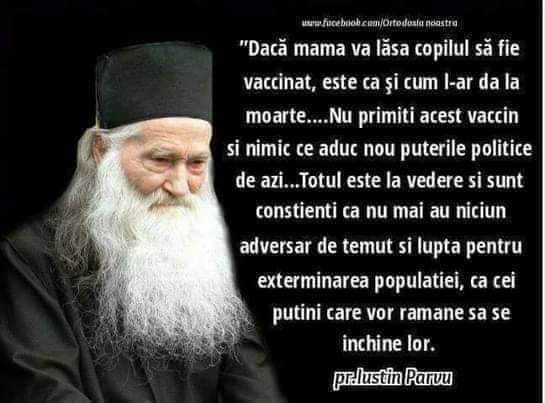 Spuneți oamenilor să nu ia vaccinul și să se pregătească