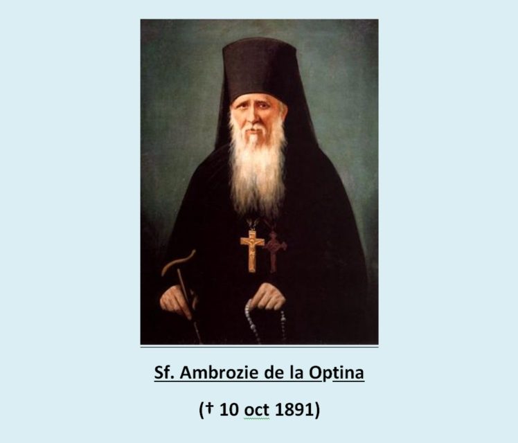 „Când te vor supăra oamenii, să nu întrebi niciodată de ce şi pentru ce.” – Starețul Ambrozie de la Optina