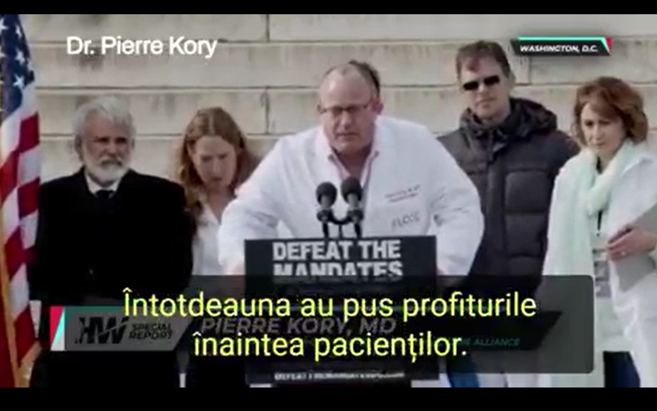 23 ianuarie 2022, protest împotriva obligativității vaccinării în Washington DC: ”Suntem în plin război. Război cu Bigpharma. Ei au capturat și controlează agențiile de sănătate. Întotdeauna au pus profitul înaintea binelui pacientului. Oamenii mor. Trebuie să trăim liberi sau vom muri!” (video)