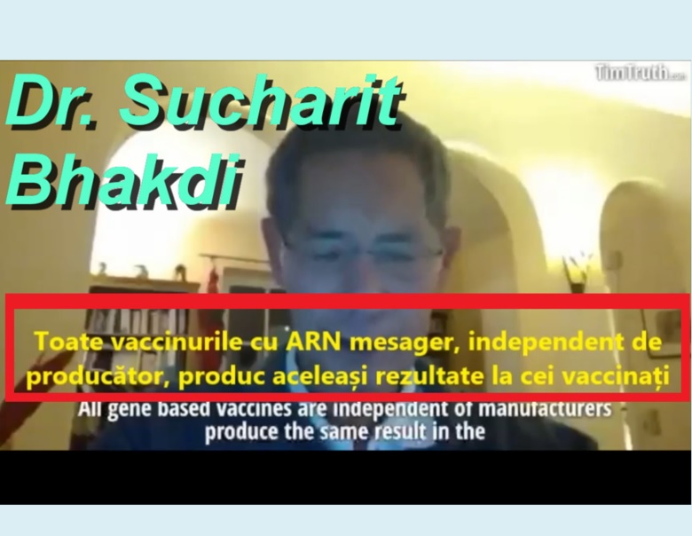 Dr. Sucharit Bhakdi: ”Toate vaccinurile cu ARN mesager, independent de producător, generează aceleași rezultate la cei vaccinați.” Distribuiți TUTUROR celor de care vă pasă ! ! ! (video)