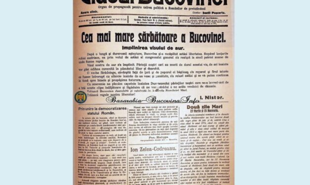 28 noiembrie 1918: 104 ani de la Unirea Bucovinei cu Țara-Mamă, România, NECONDIȚIONATĂ ȘI PE VECIE