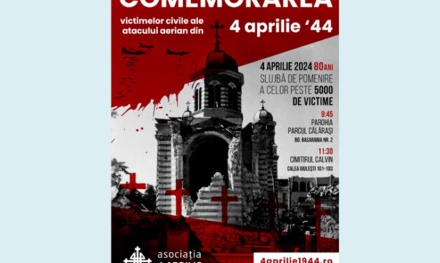 Civilii omorâți de americani, în bombardamentele asupra Bucureștiului de-acum 80 de ani, comemorați pe 4 și pe 6 aprilie în Capitală