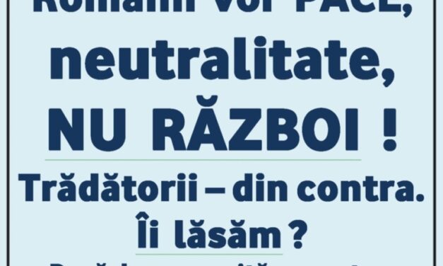 Luni 23 septembrie, ambele camere ale Parlamentului sunt convocate pentru a vota/ valida programul N.S.A.T.U. prin care România, sprijinind Ucraina inclusiv militar, intră oficial, efectiv, în război contra Rusiei. CARE este atitudinea ta, române, cel ce citești acest articol? Nepăsarea este acceptare tacită, este complicitate cu trădătorii.
