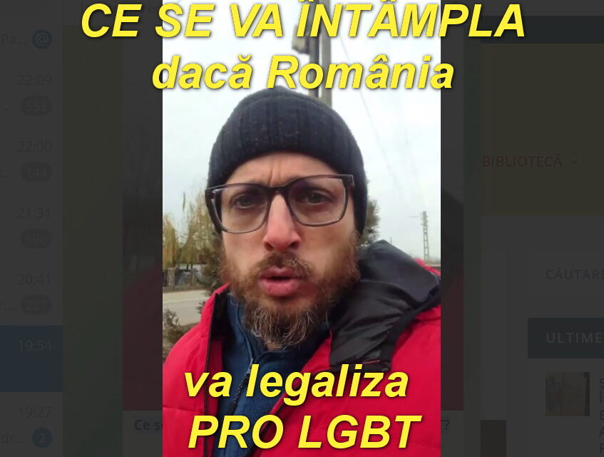 Ce se va întâmpla dacă legiferăm pro LGBT? – Cutremurătoarea mărturie a românului Vasile despre propria experiență în Belgia și recent în Iași – România. Distribuiți tuturor spre conștientizare !!!