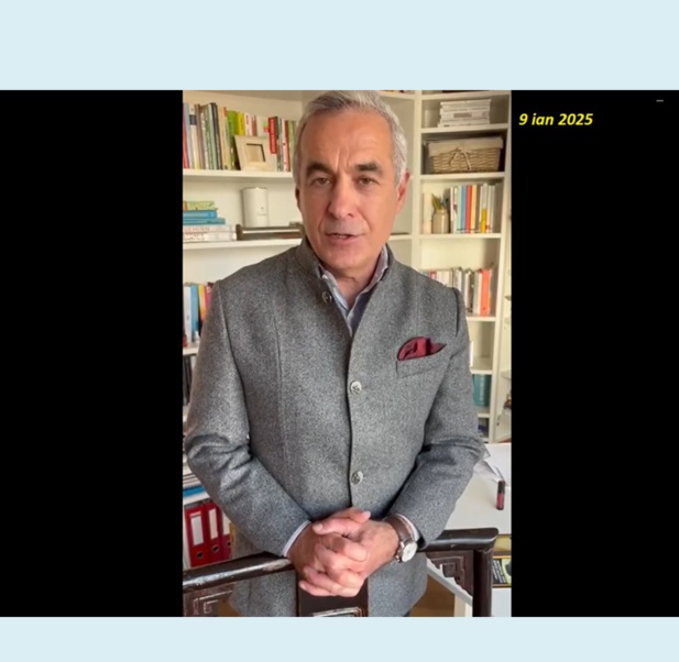 Călin Georgescu, mesaj cu privire la mitingul de mâine 10 ian 2025, la CCR: ”ne ținem strâns legați cu toții prin același ideal – libertatea!” – VIDEO