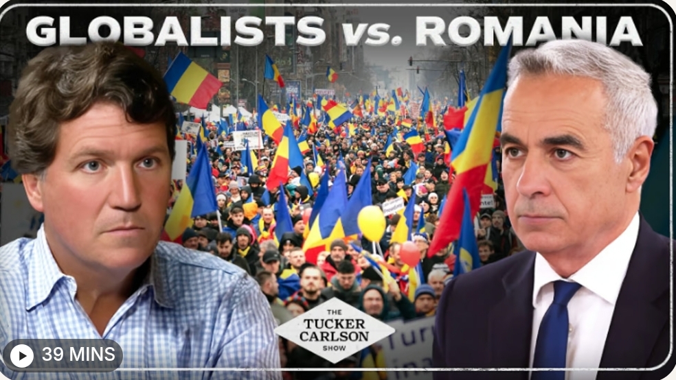 VIDEO subtitrat / Călin Georgescu – interviu cu Tucker Carslon: Blinken și Macron au ucis democrația din România