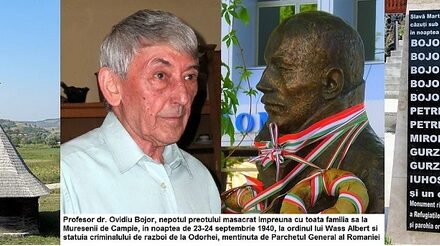 Odioasele masacre ungurești de acum 85 de ani. Familia preotului Bojor din Mureșenii de Câmpie hăcuită în noaptea de 23 spre 24 septembrie 1940 la ordinele grofului Wass Albert. Interviu cu profesorul Ovidiu Bojor, supraviețuitor al măcelului