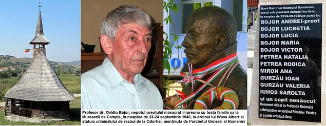 Odioasele masacre ungurești de acum 85 de ani. Familia preotului Bojor din Mureșenii de Câmpie hăcuită în noaptea de 23 spre 24 septembrie 1940 la ordinele grofului Wass Albert. Interviu cu profesorul Ovidiu Bojor, supraviețuitor al măcelului