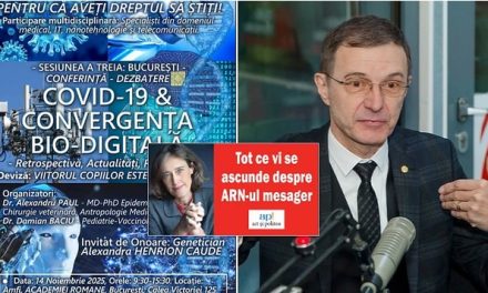Sărmana caracatiță globalist-antihristă se amăgește că va putea ține încă secret adevărul, prin cea mai mică tentaculă a ei: Ioan-Aurel Pop interzice conferința ”Covid-19 & Convergența bio-digitală” la care urma să participe geneticiana de renume mondial Alexandra Henrion-Caude: ”Nu trebuie să tolerăm așa ceva”. Rogobete a făcut plângere la Parchet contra medicilor organizatori