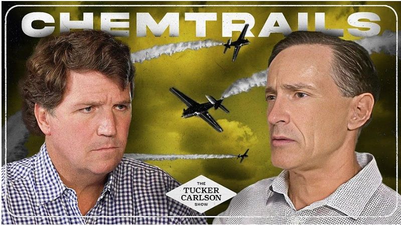 Chemtrails nu mai sunt o teorie a conspirației: Expertul Dane Wigington explică la Tucker Carlson ce respirăm cu adevărat: aluminiu, bariu, stronțiu, mangan, surfactanți, fibre polimerice și grafen