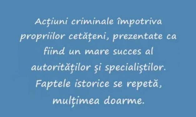 GENOCIDUL DE STAT – EPIDEMIILE CA ARMĂ (video)