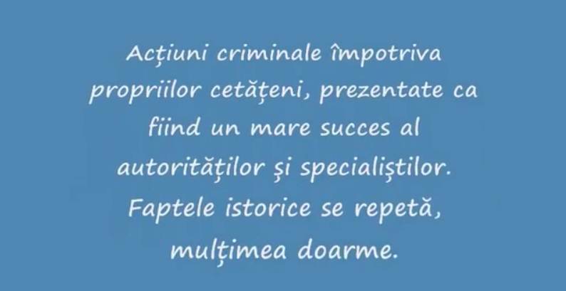 GENOCIDUL DE STAT – EPIDEMIILE CA ARMĂ (video)