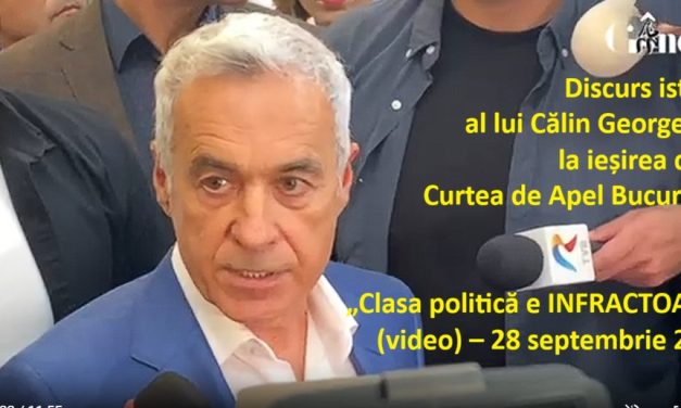 Discurs istoric al lui Călin Georgescu, la ieșirea de la Curtea de Apel București: „Clasa politică e INFRACTOARE” (video) – 28 septembrie 2026