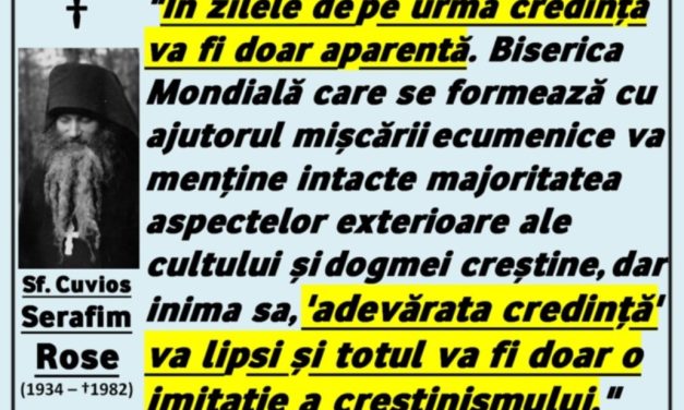 Părintele Serafim Rose, la adormirea sa întru Domnul (†2 Septembrie 1982), cel ce a lăsat ca testament următoarele cuvinte :