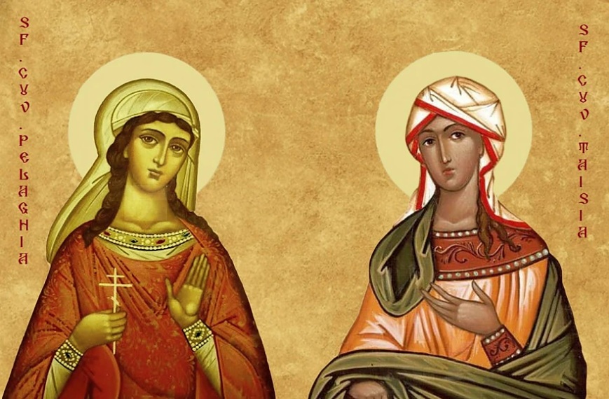 8 octombrie: Sfintele Cuvioase Pelaghia și Taisia, Sfânta Muceniță Pelaghia Fecioara, Cuvioasa Dositeea și Cuviosul Trifon de la Viatka, Sfântul Filotei I (Kokkinos) al Constantinopolului